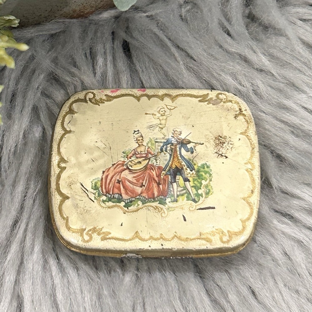Daher Long Island Made In England Decoratedโ Ware Tin Box Florals Vintage